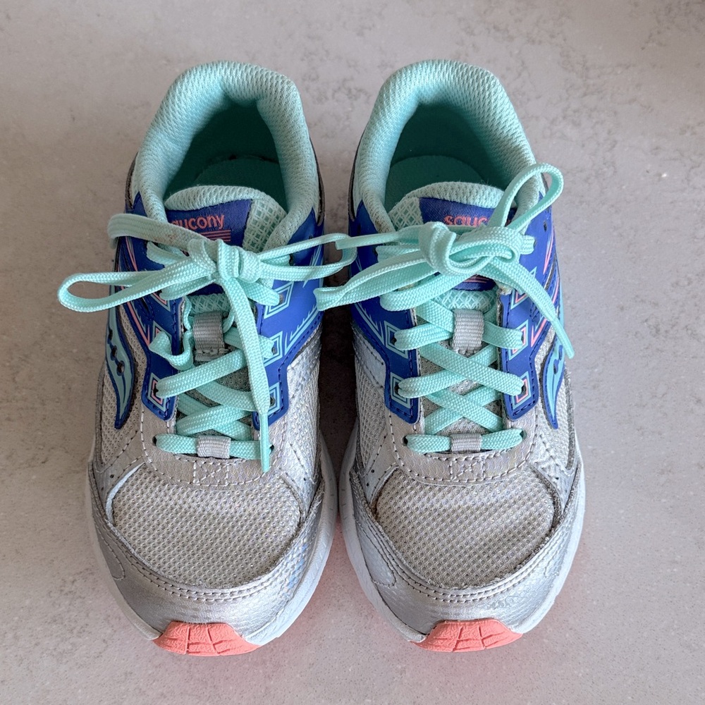 Saucony Kids' Gray and Blue Sneakers
